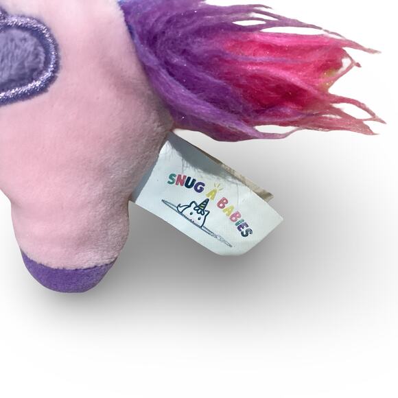 Pixie Crush Snug A Babies Pink Unicorn Plush - Picture 4 of 7